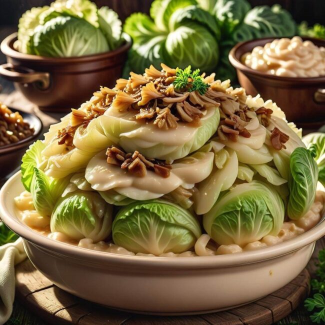 Bigos na świątecznym stole z dodatkiem śmietany