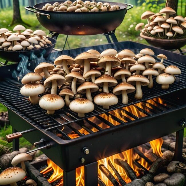 Grillowanie pieczarek krok po kroku