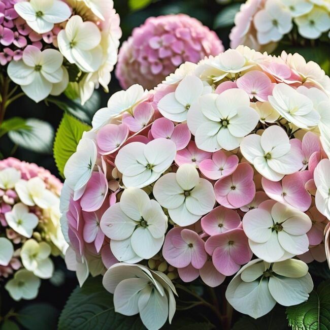 Hortensja biało różowa zimowanie