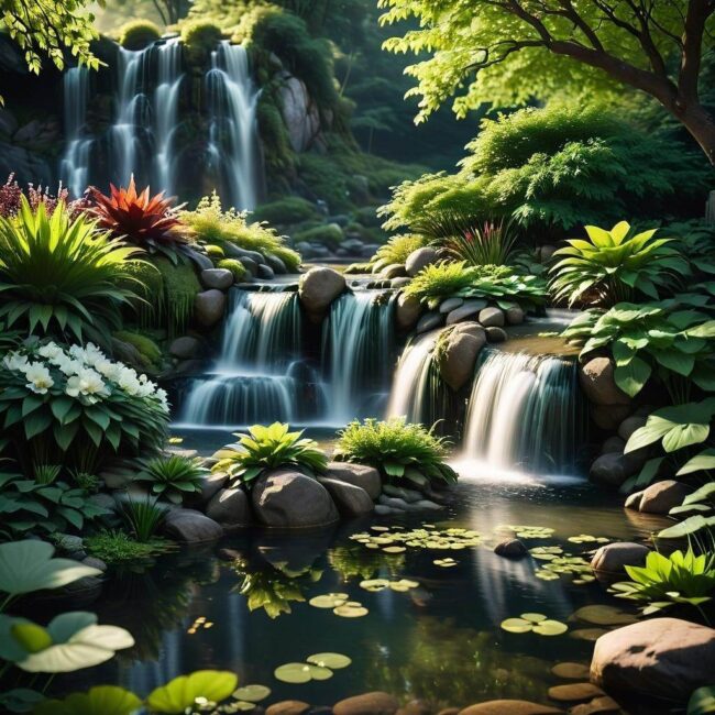 Kaskada w ogrodzie DIY