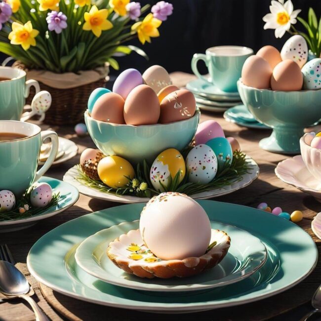 Kieliszki i szklanki na wielkanoc