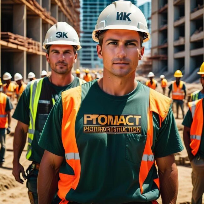 Koszulki z logo firmy budowlanej