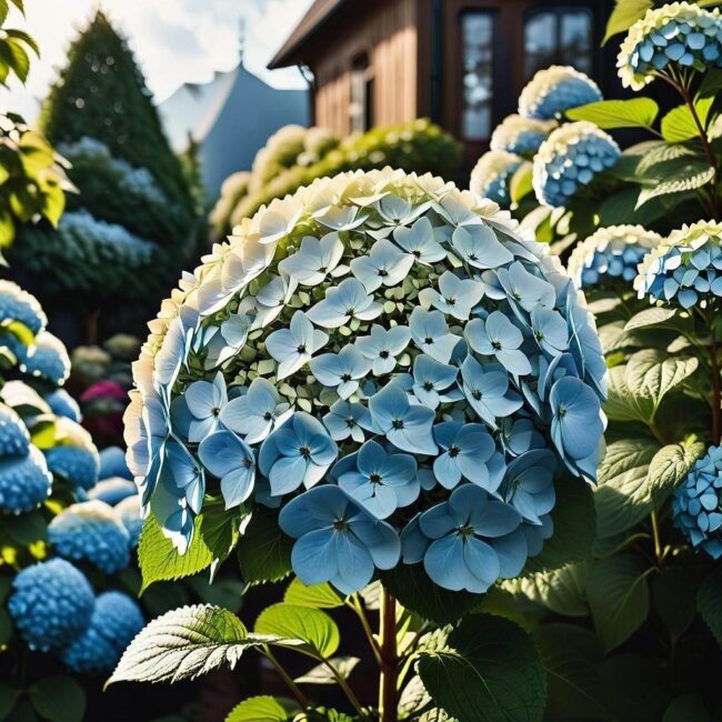 Kwiaty hortensji stożkowej