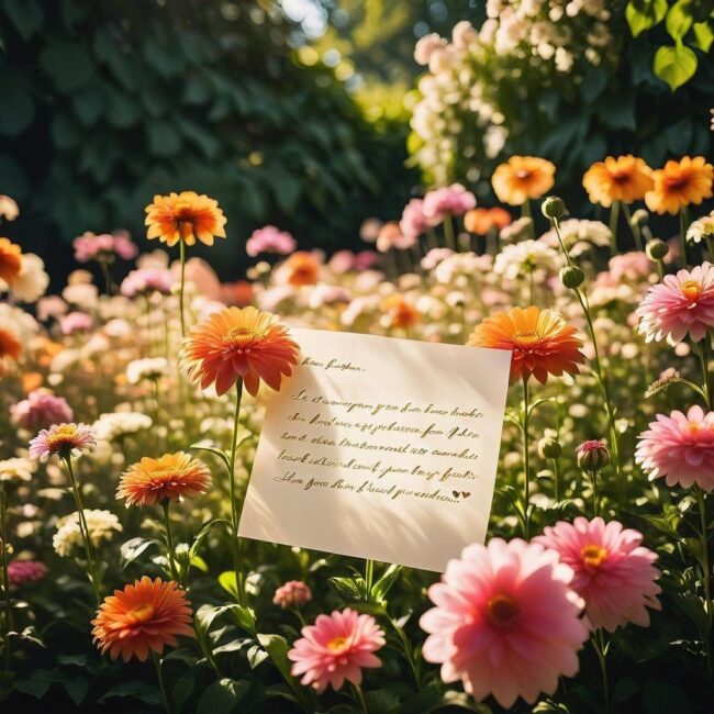 Liścik miłosny z dedykacją