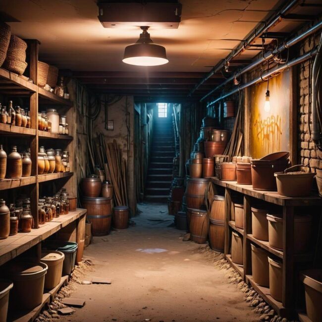 Malowanie sufitu w piwnicy