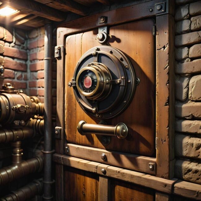 Metalowy uchwyt piwnicy