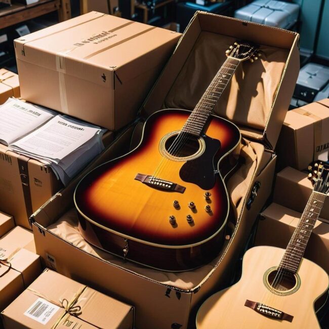 Nadawanie gitary kurierem