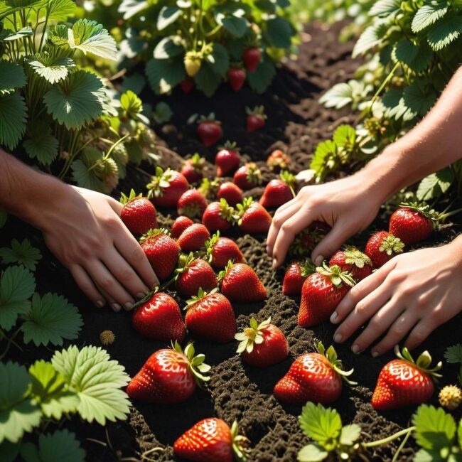 Naturalne materiały do ściółkowania truskawek