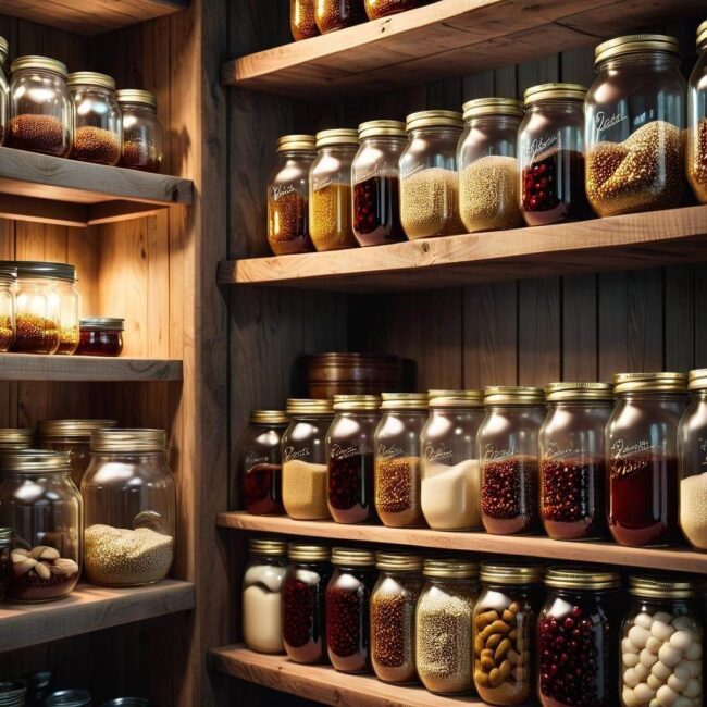 Organizacja piwnicy z regałem na słoiki