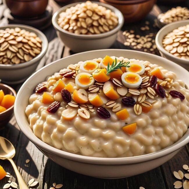 Owsianka na słono z pestkami