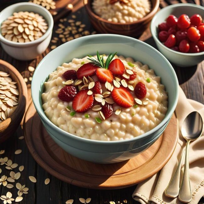 Owsianka na słono z warzywami