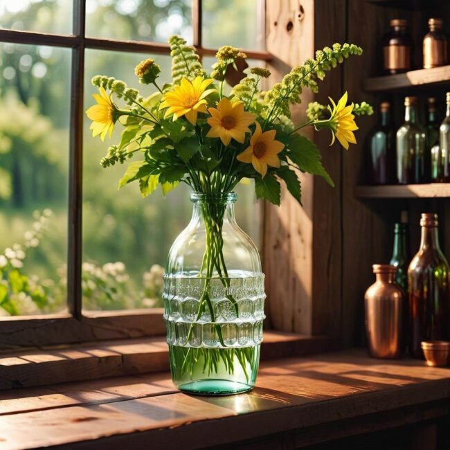 Ozdabianie szklanych butelek w domu