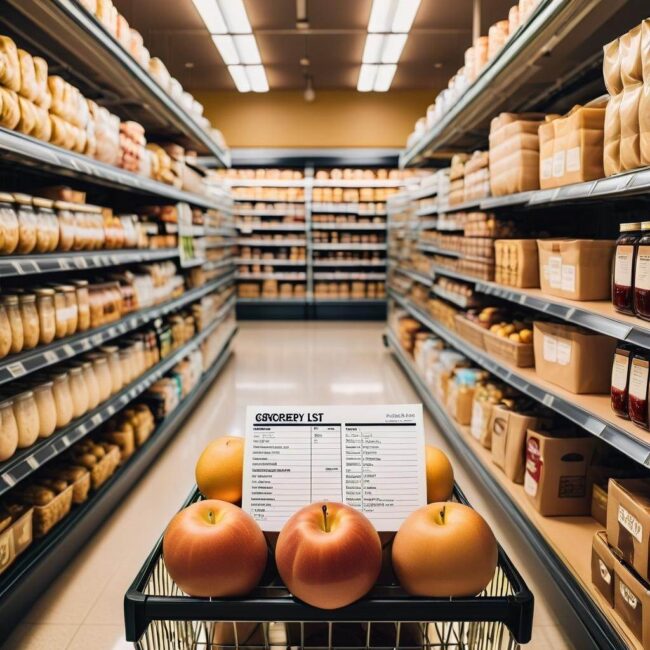 Produkty spożywcze na cały tydzień