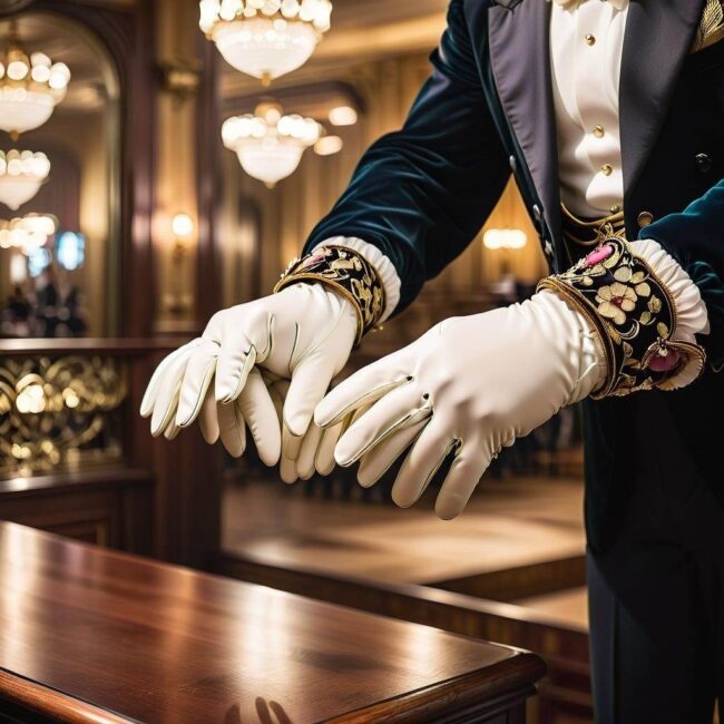 Rękawiczki z tiulem na bal