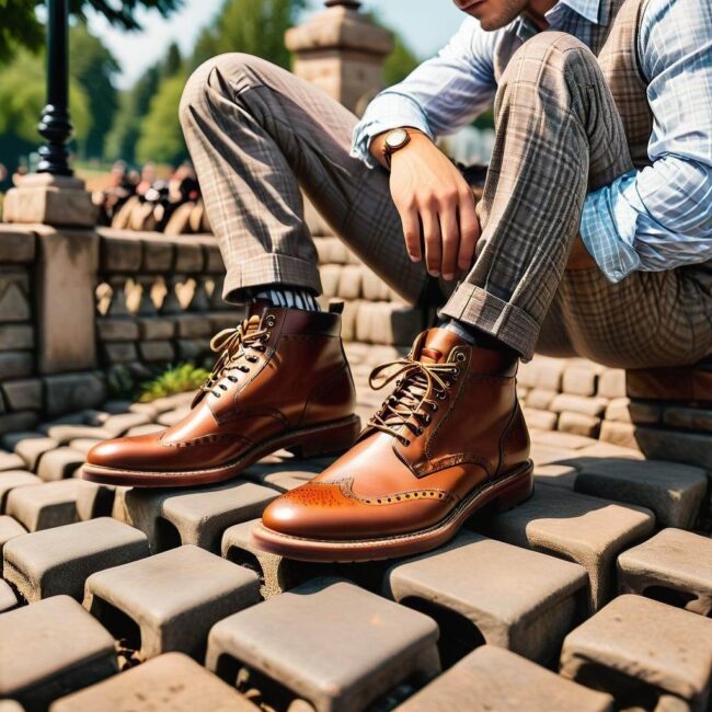 Stylowe buty pasujące do spodni w kratę