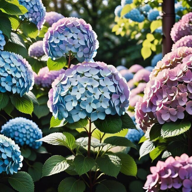 Wsparcie hortensji dla ogrodu na skalę mniejszą