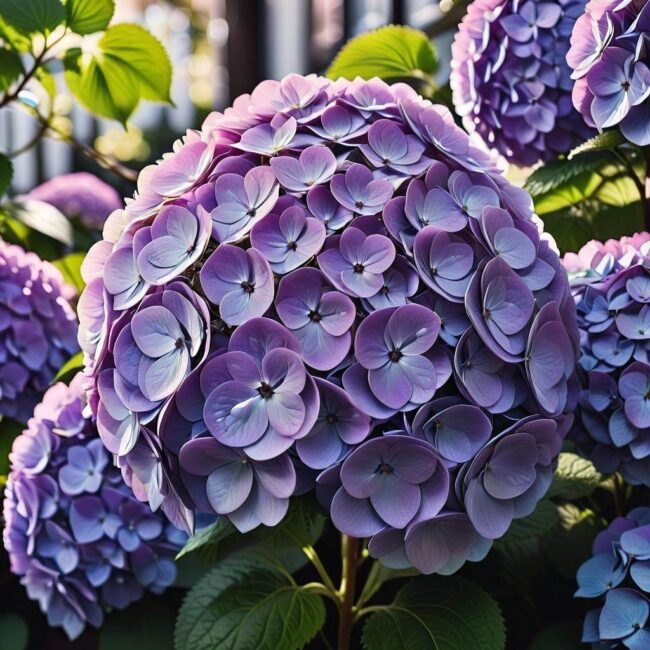 Wysoka hortensja fioletowa