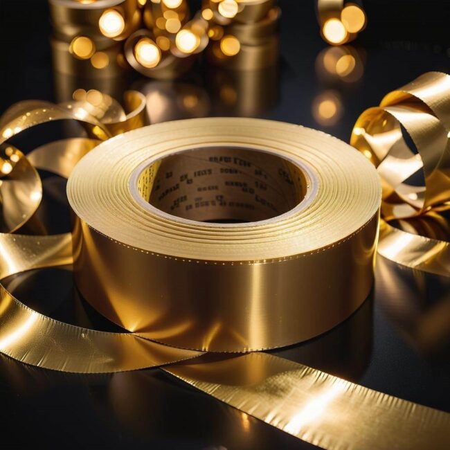 Złota taśma na dekoracje pudełek