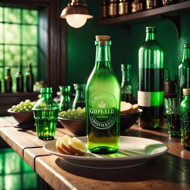 butelkowozielone filiżanki