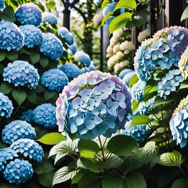 hortensje zmiana koloru