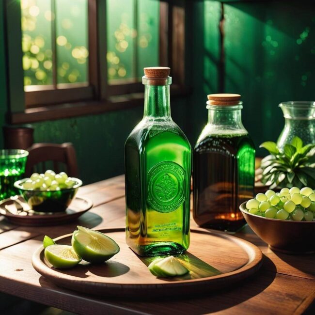 zielone talerze obiadowe